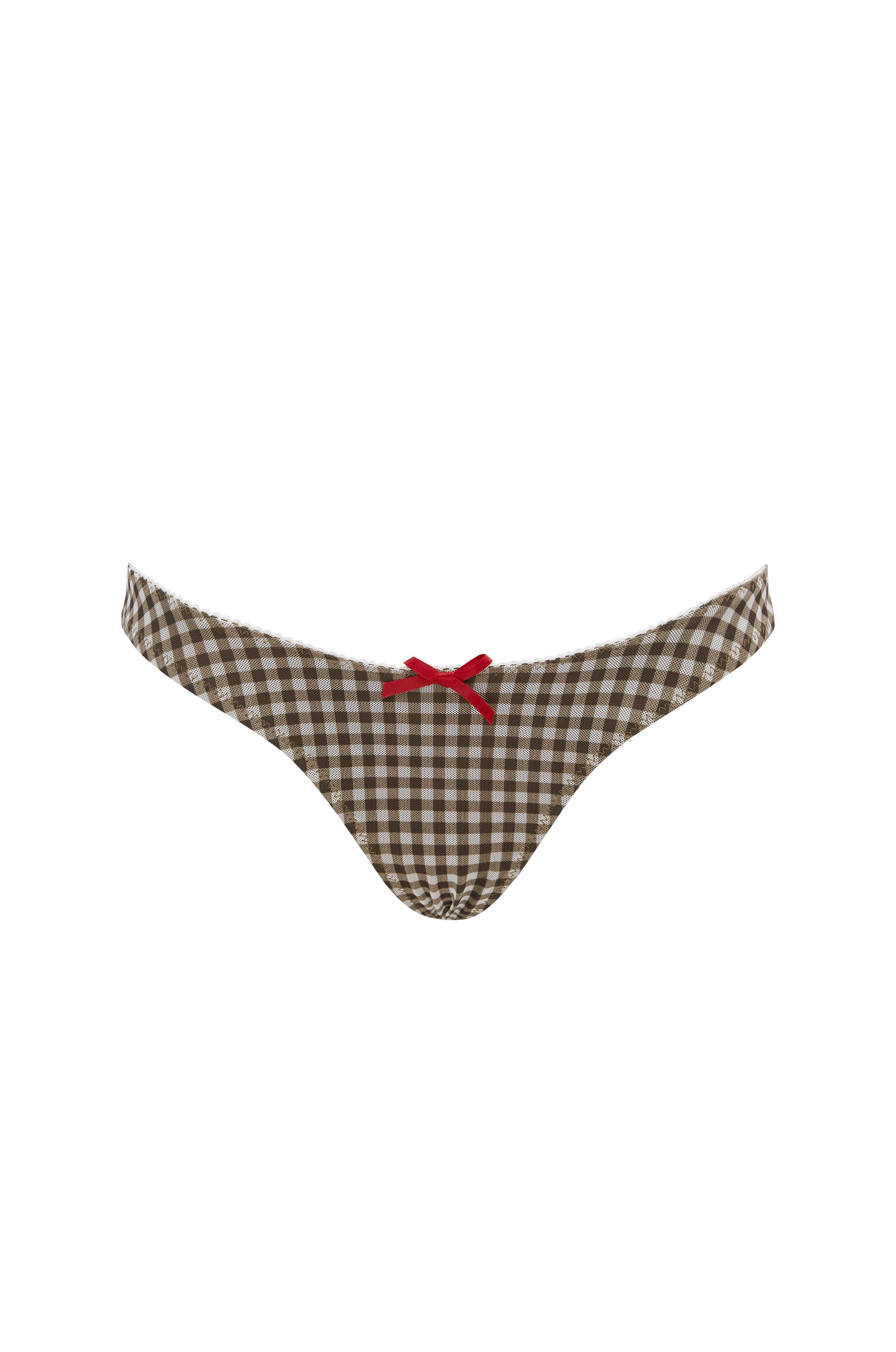 Jeanie Bikini Bottom | Brown Gingham