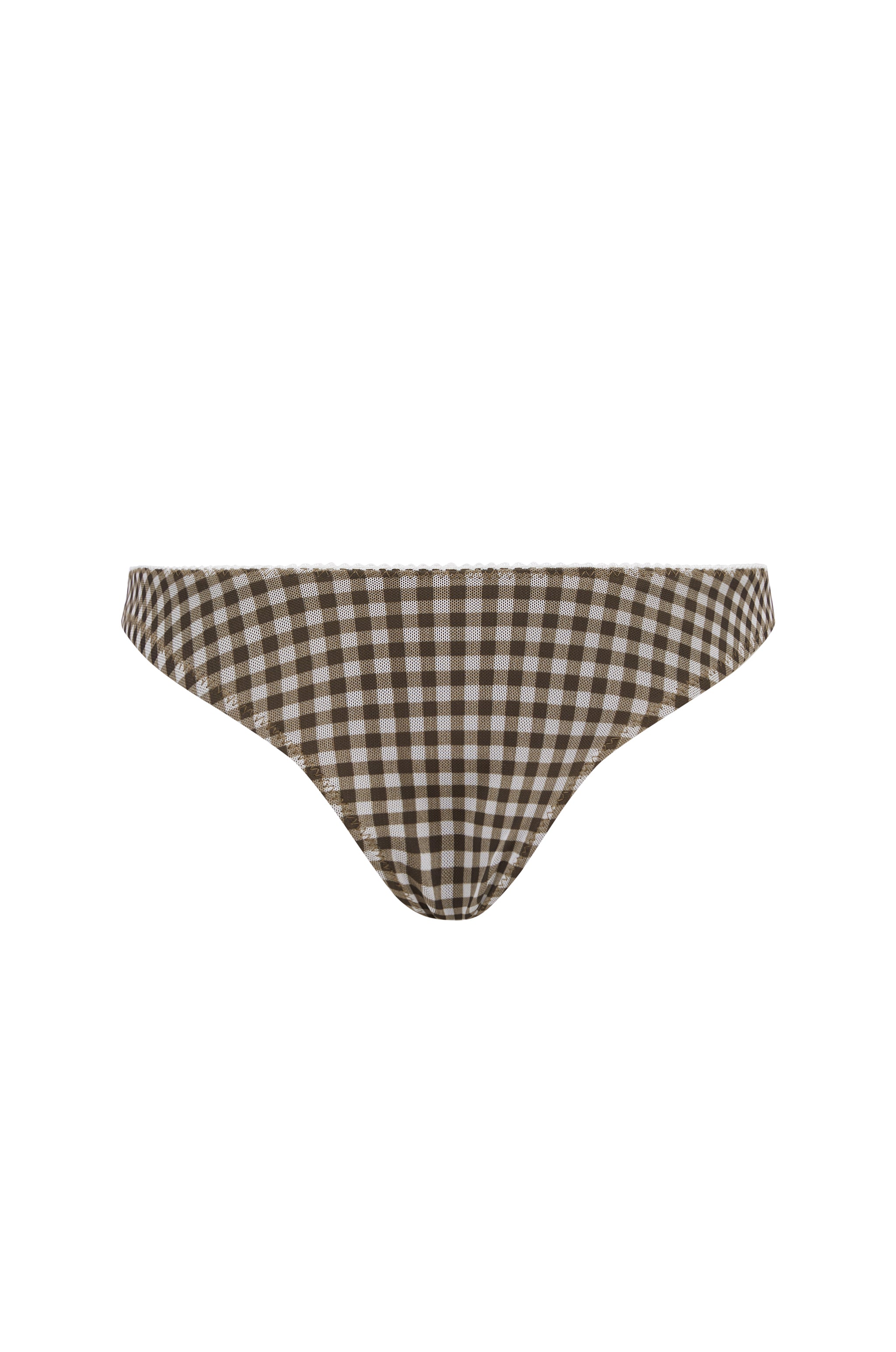 Jeanie Bikini Bottom | Brown Gingham