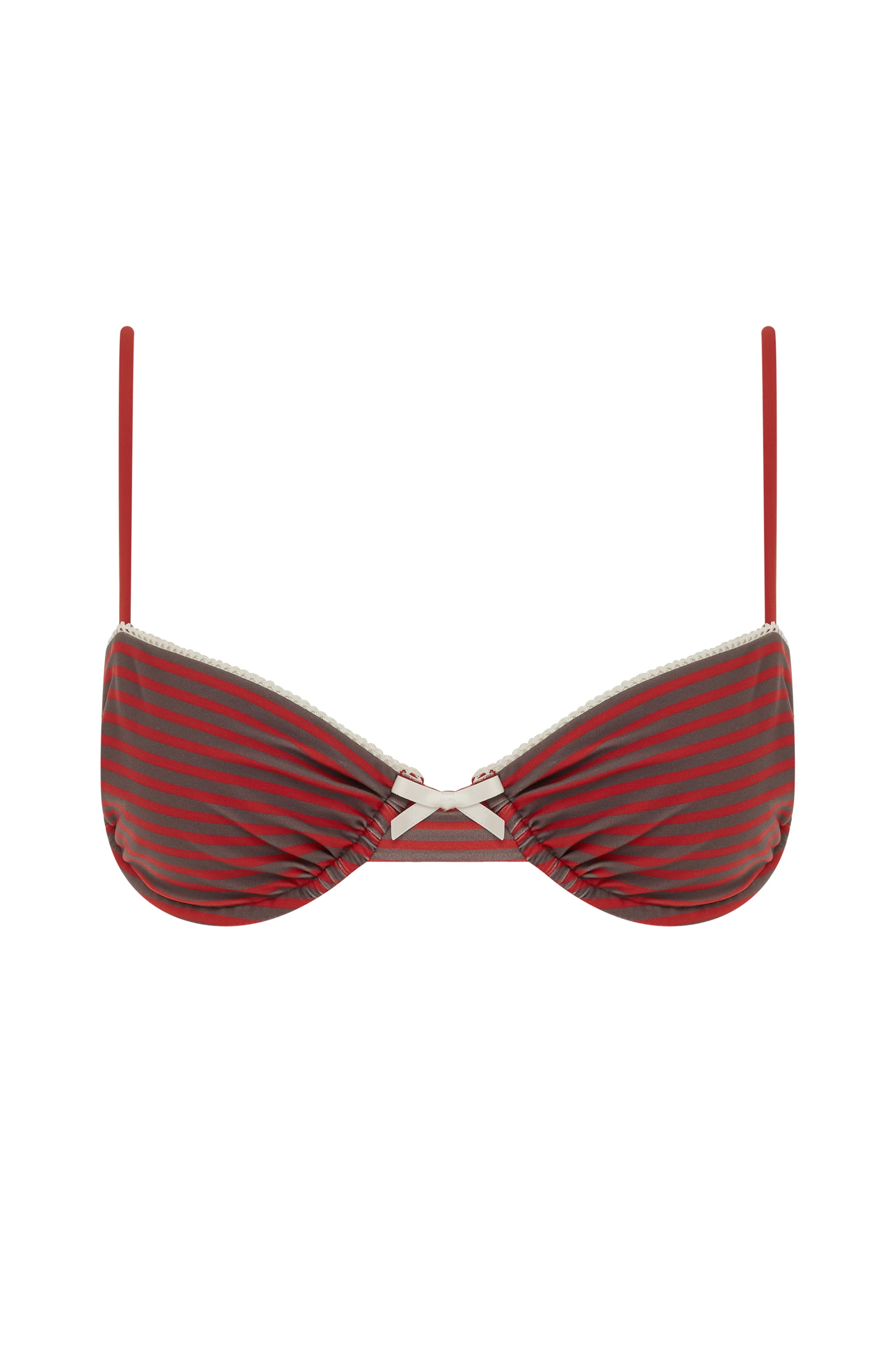 Jeanie Bikini Top | Red Stripe