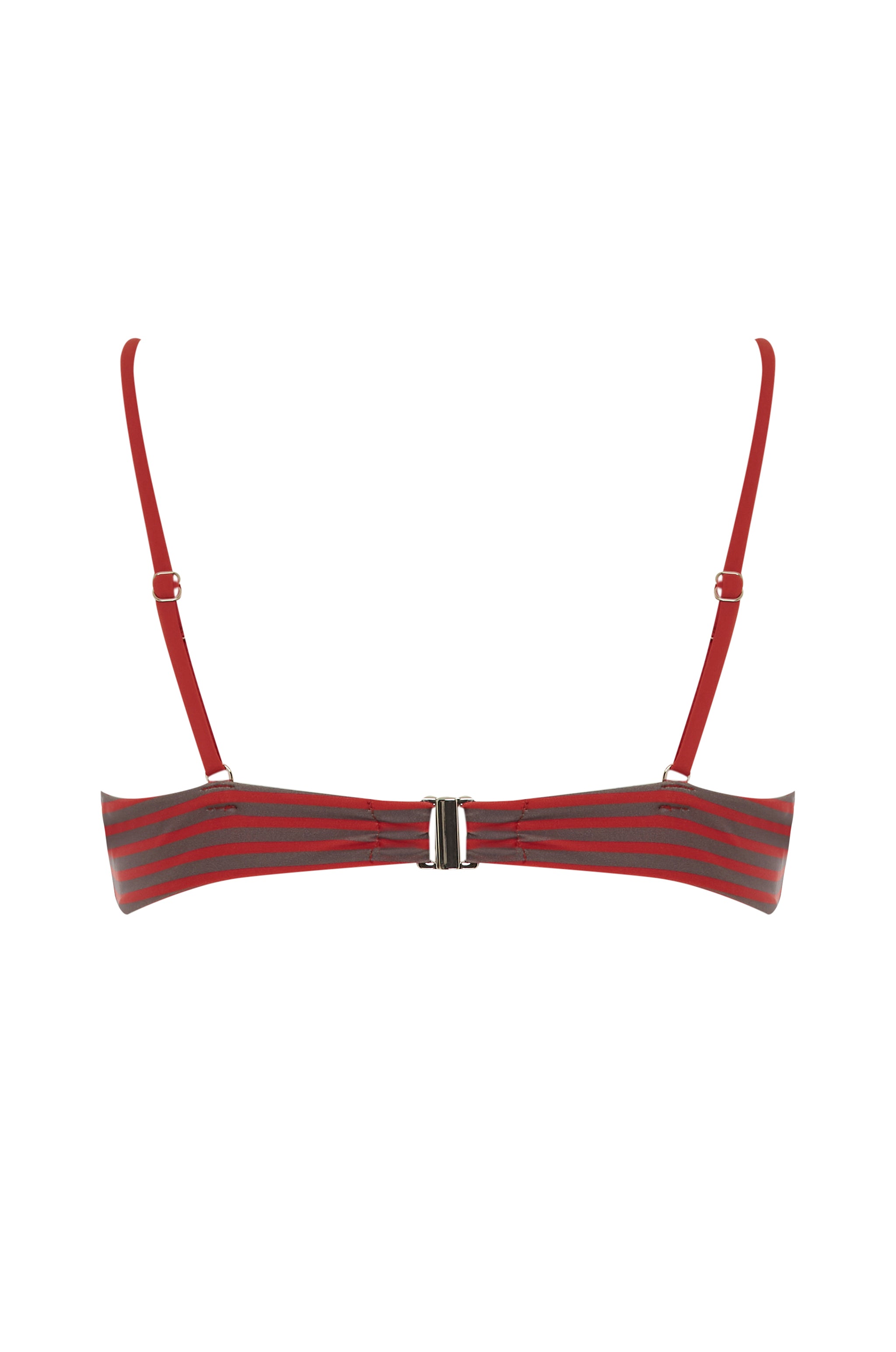 Jeanie Bikini Top | Red Stripe