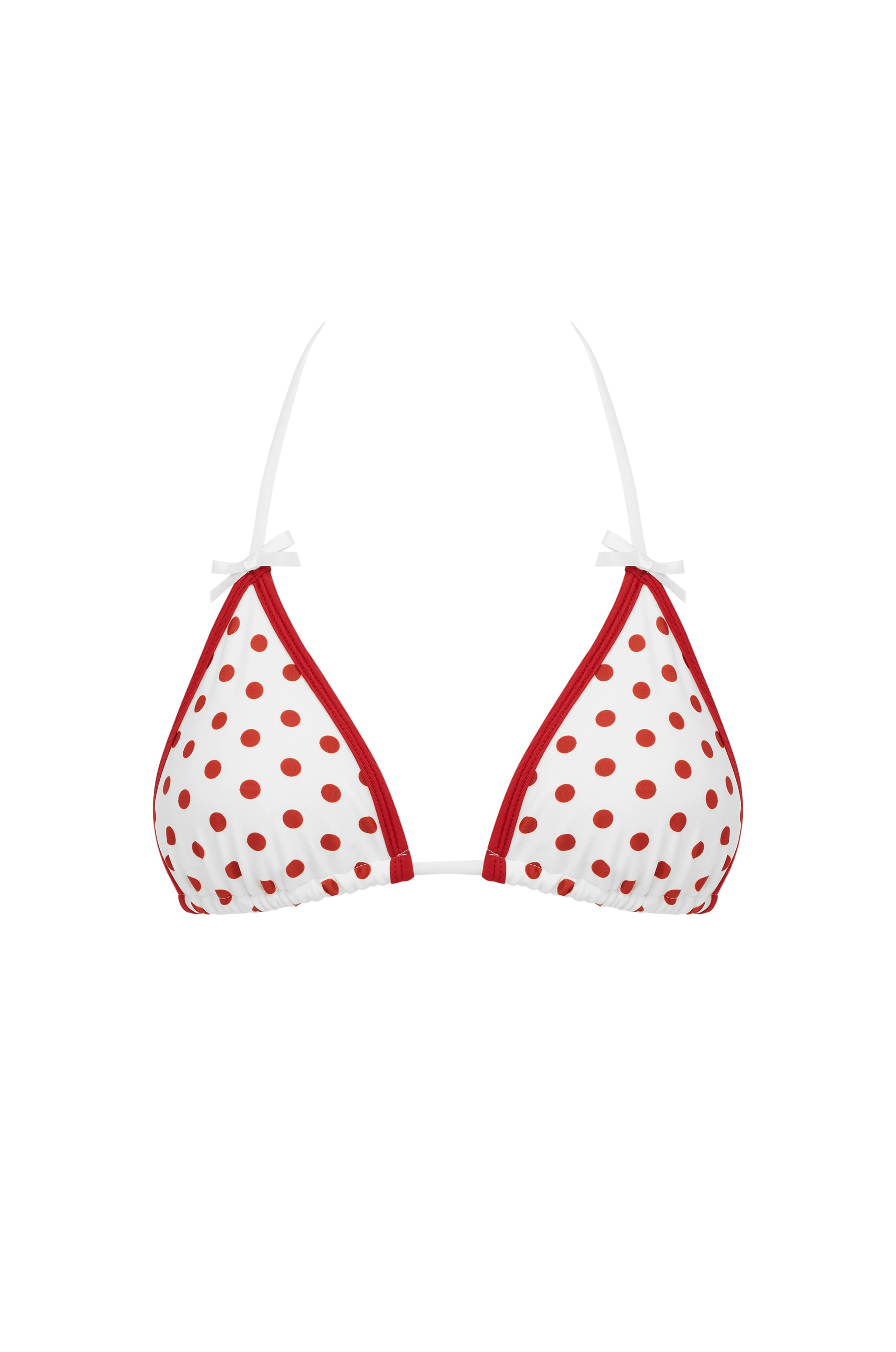 Juni Bikini Top | Red/White Polka Dot