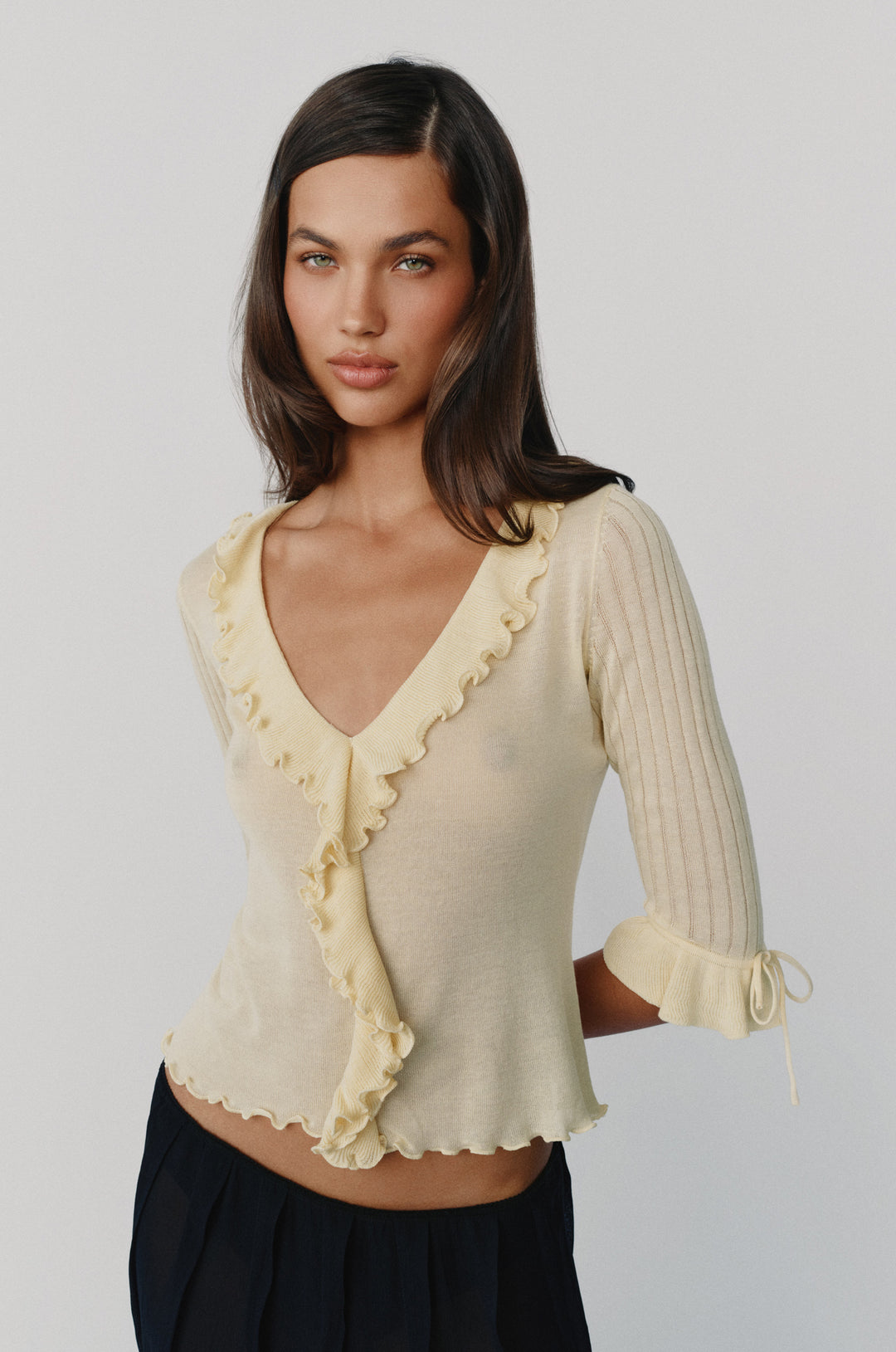Emily Top | Pale Yellow alternate product view