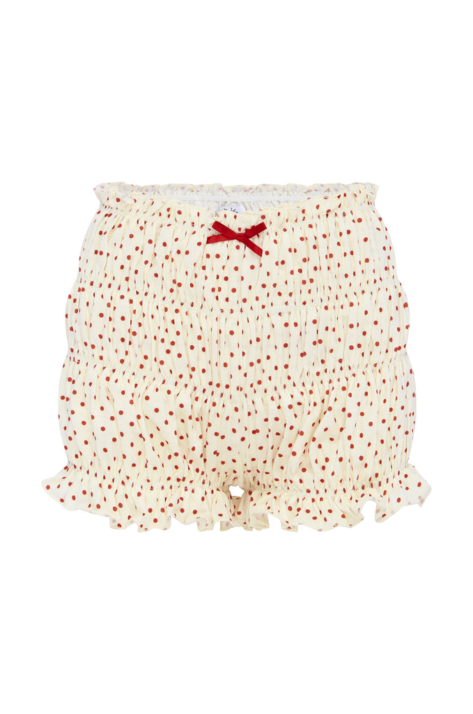 Bea Shorts | Cream Polka Dot