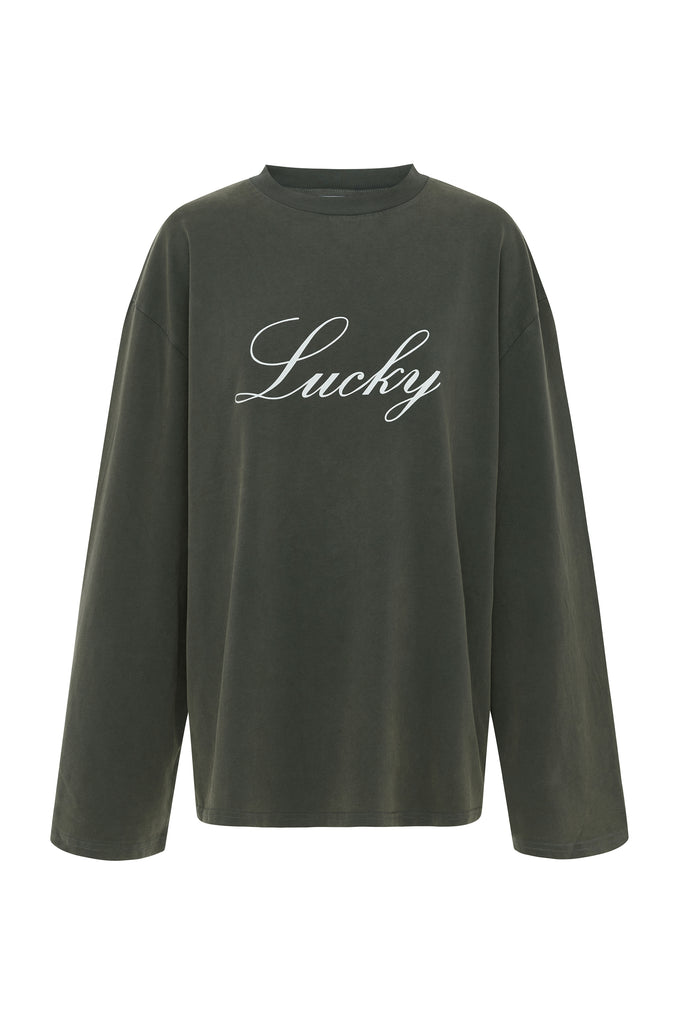 Lucky Top | Washed Grey