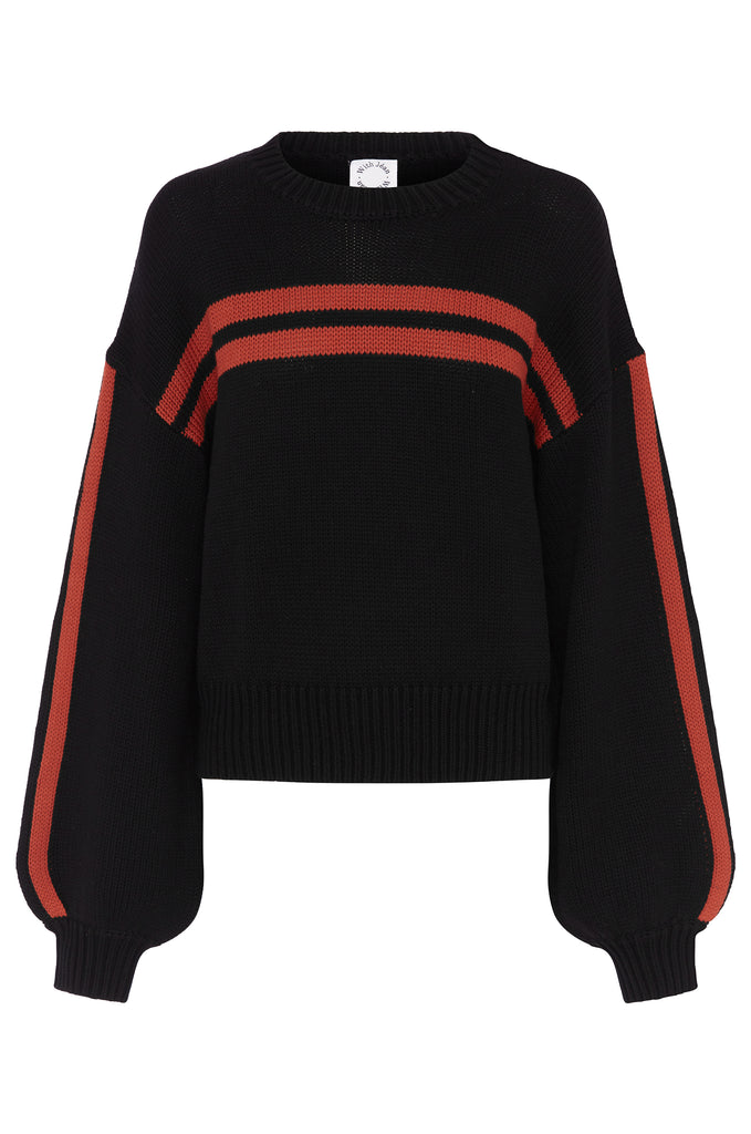 Olivia Sweater | Black / Red