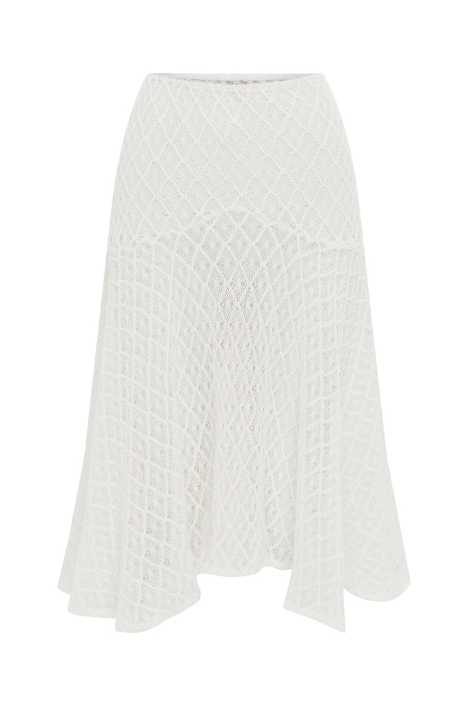 Faye Midi Skirt | White