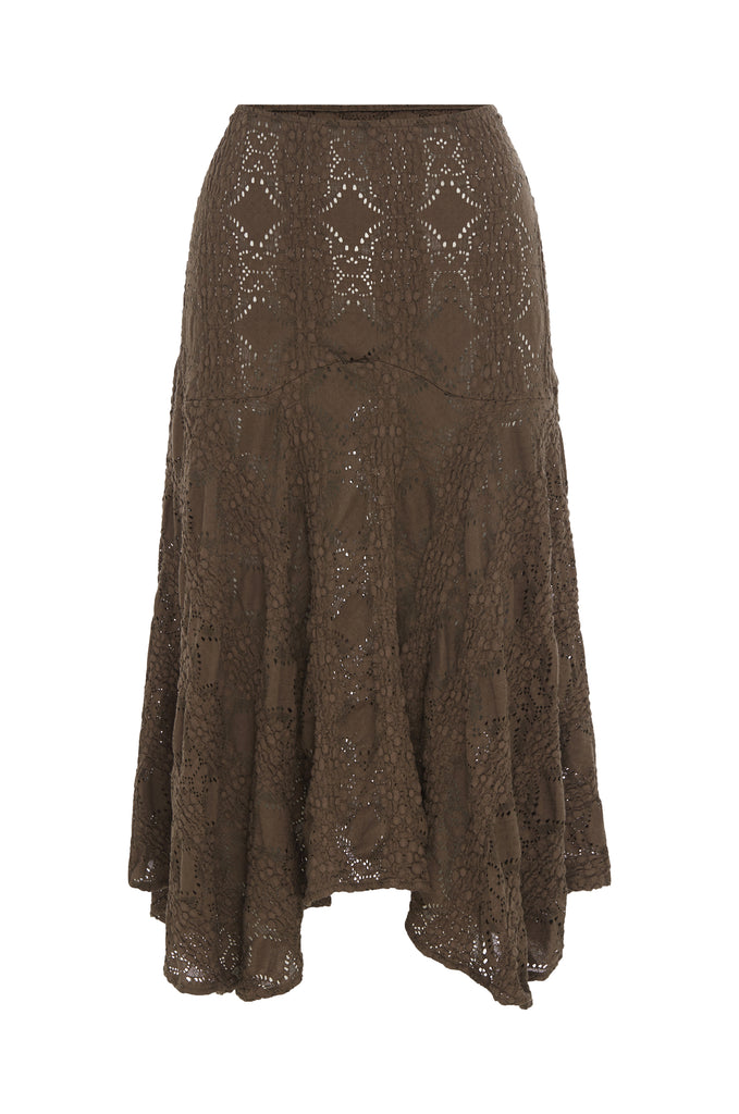 Maeve Midi Skirt | Brown