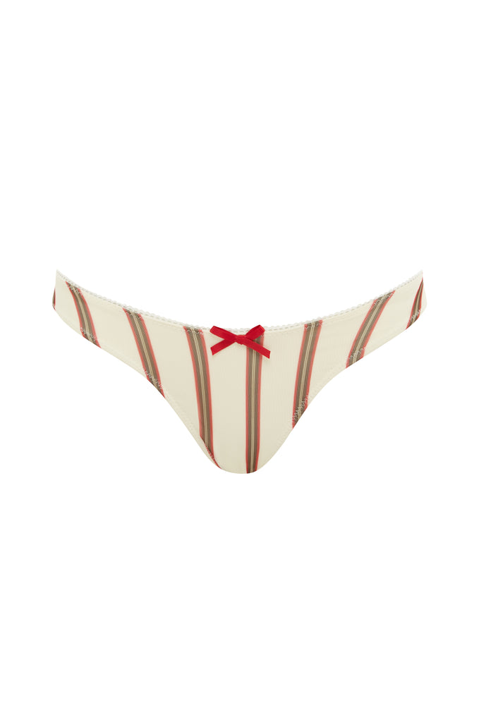 Jeanie Bikini Bottom | Cream Stripe