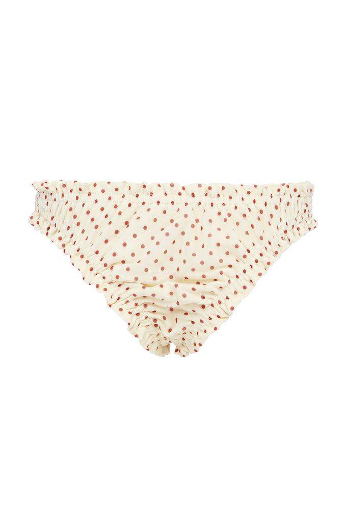 Lottie Bikini Bottom | Cream Polka Dot