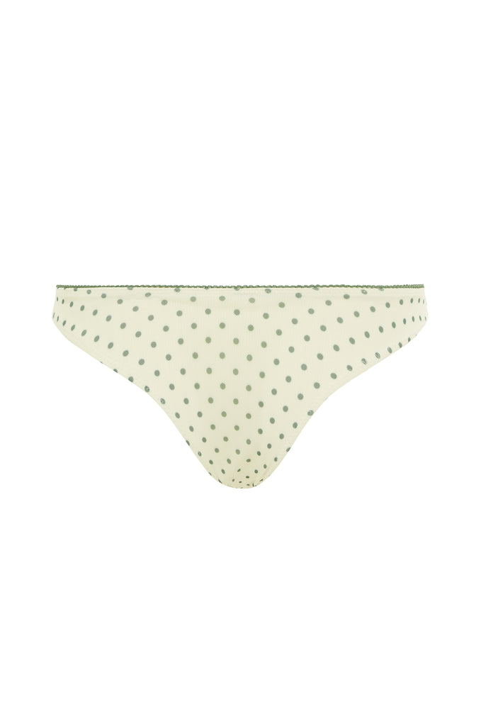 Jeanie Bikini Bottom | Green Polka Dot