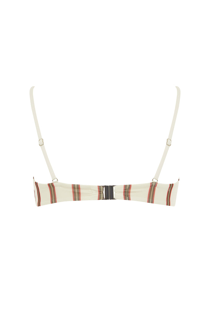 Jeanie Bikini Top | Cream Stripe