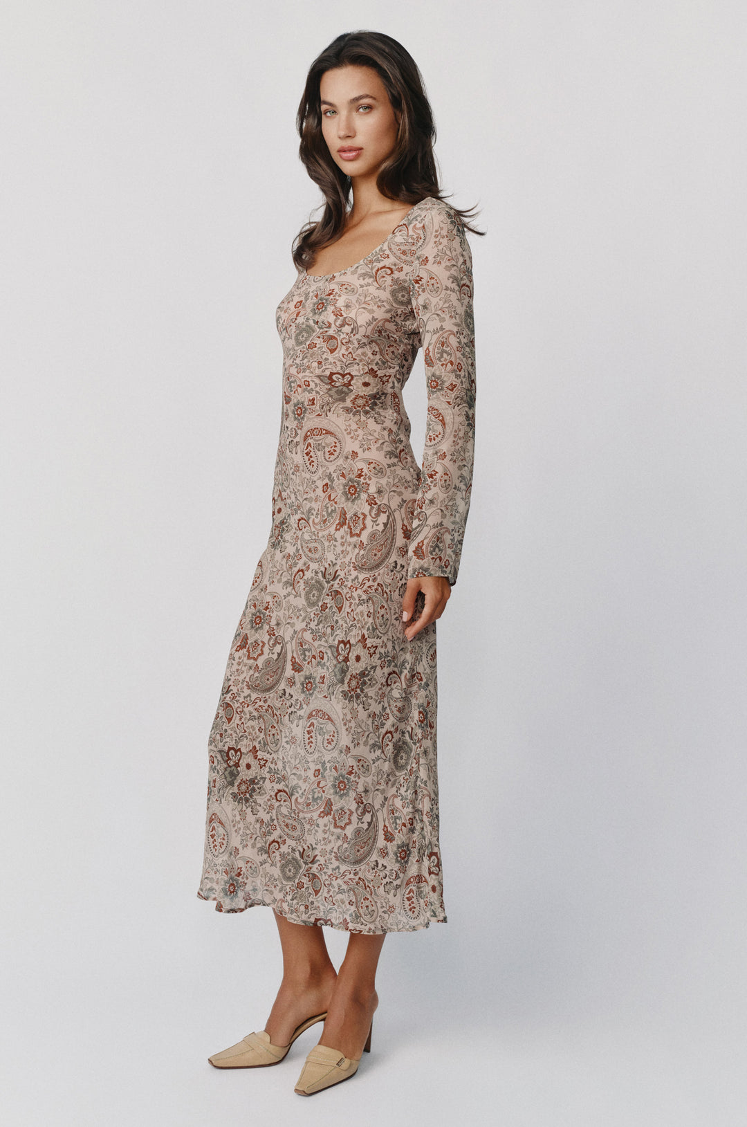 Josephine Dress | Stone Paisley alternate product view