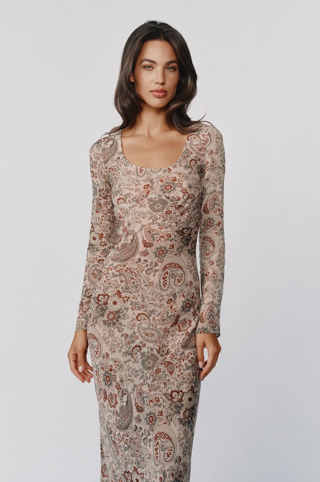Josephine Dress | Stone Paisley alternate product view