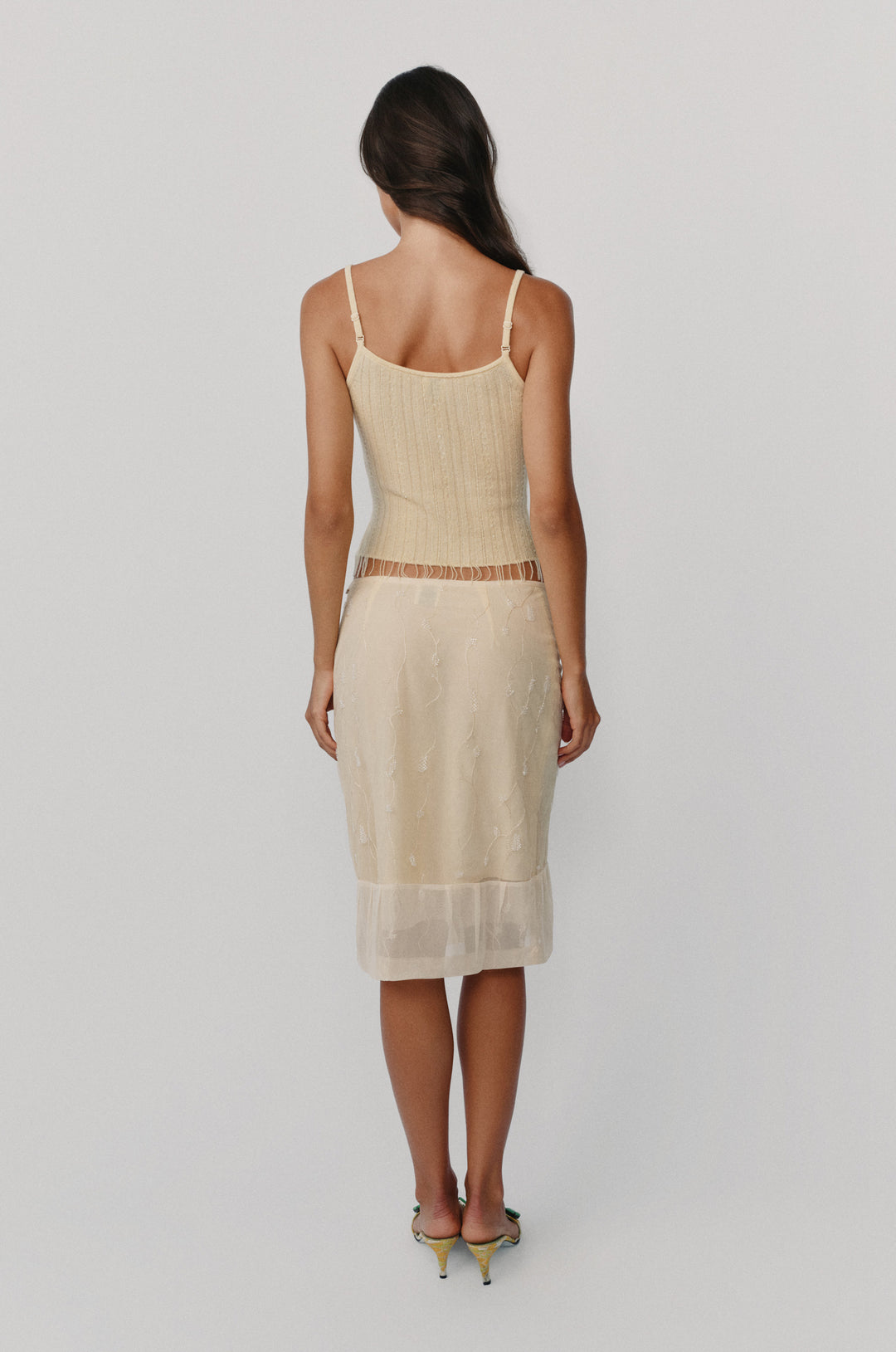 Kayla Skirt | Champagne alternate product view