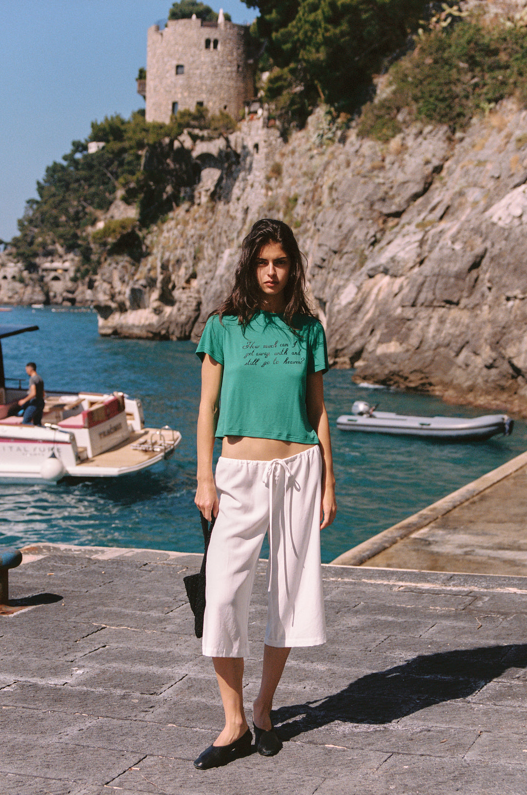 Arden Capri Pant | White