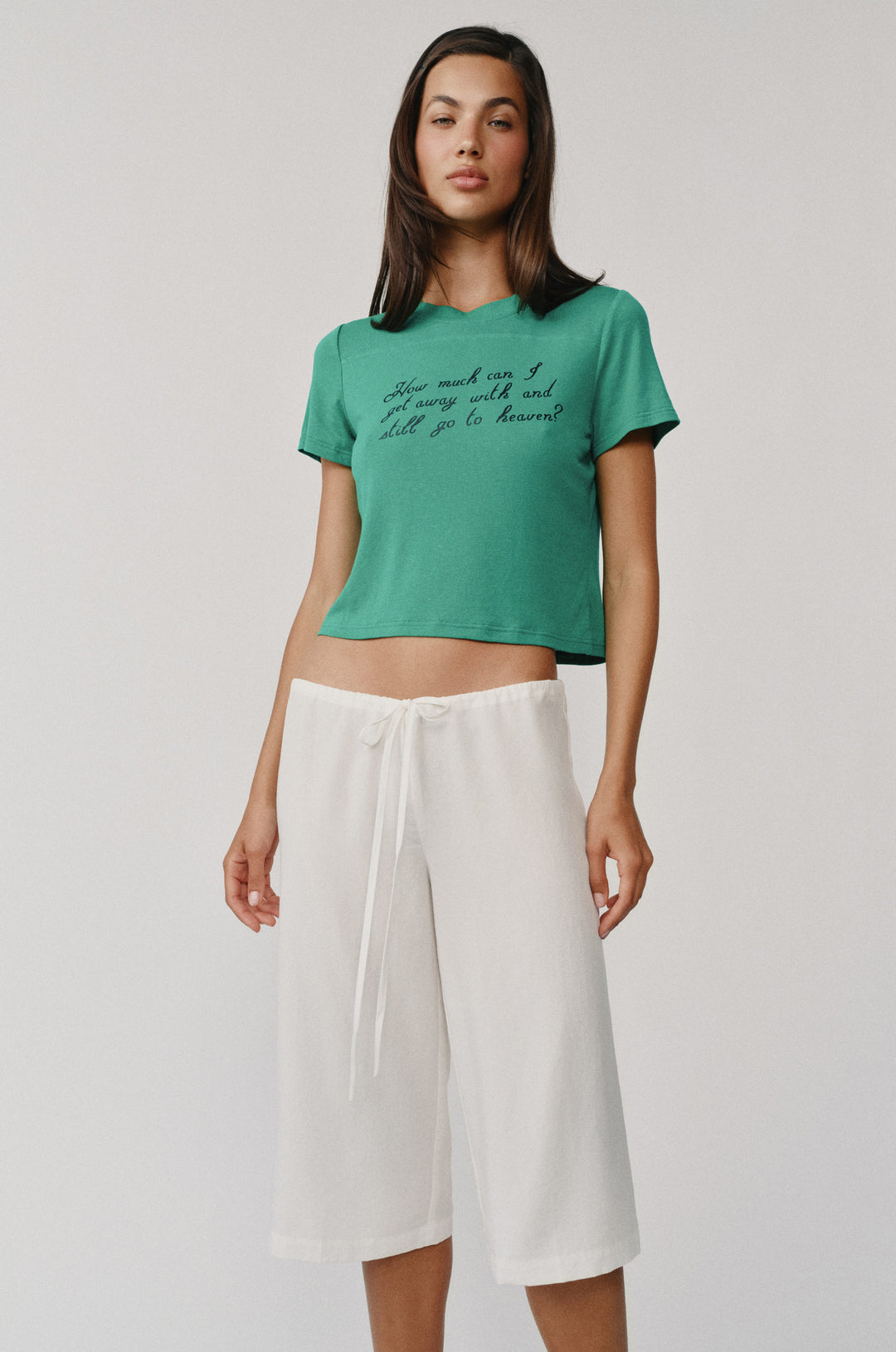 Arden Capri Pant | White