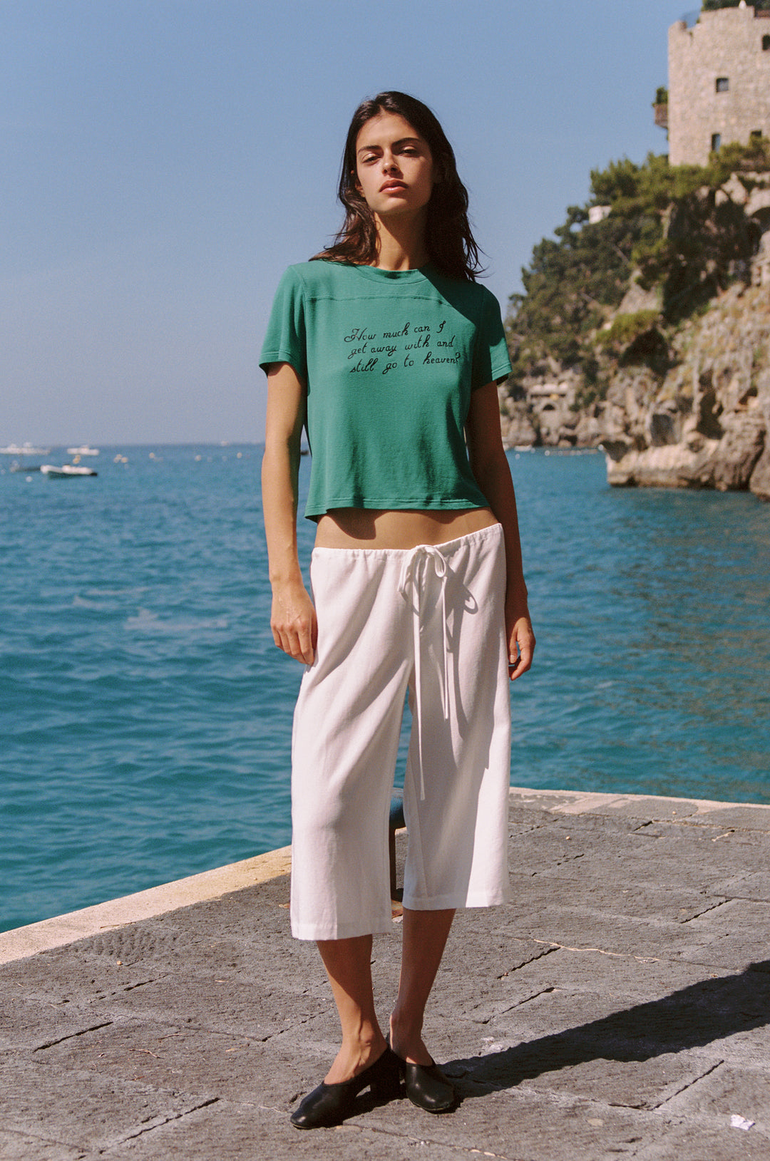 Arden Capri Pant | White