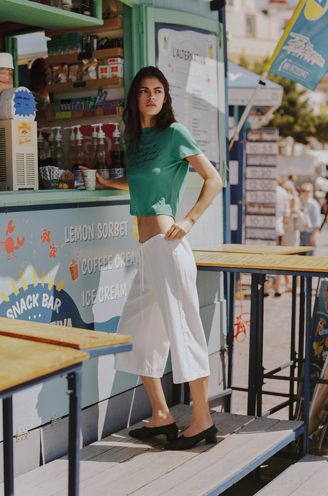 Arden Capri Pant | White