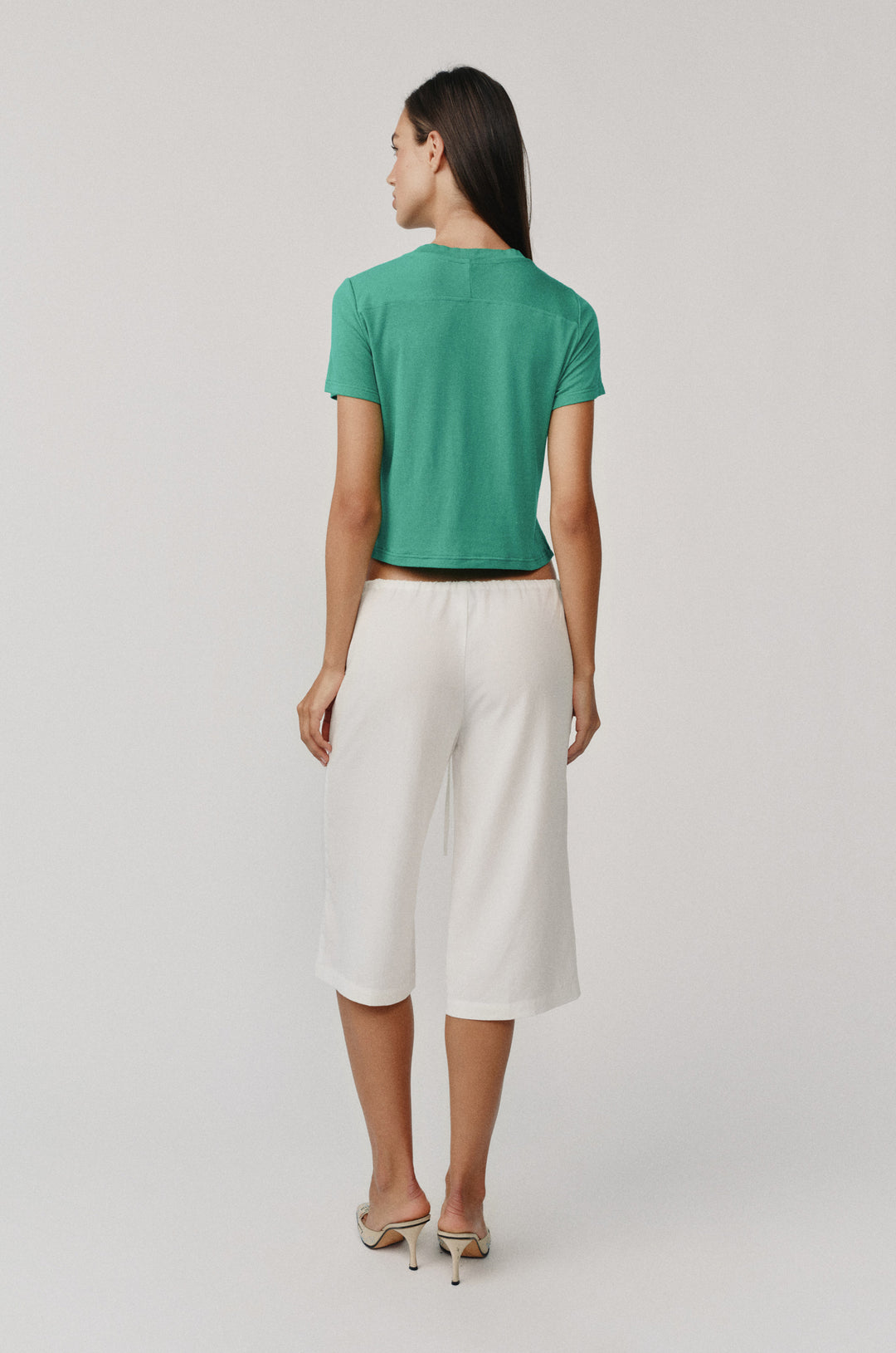 Arden Capri Pant | White