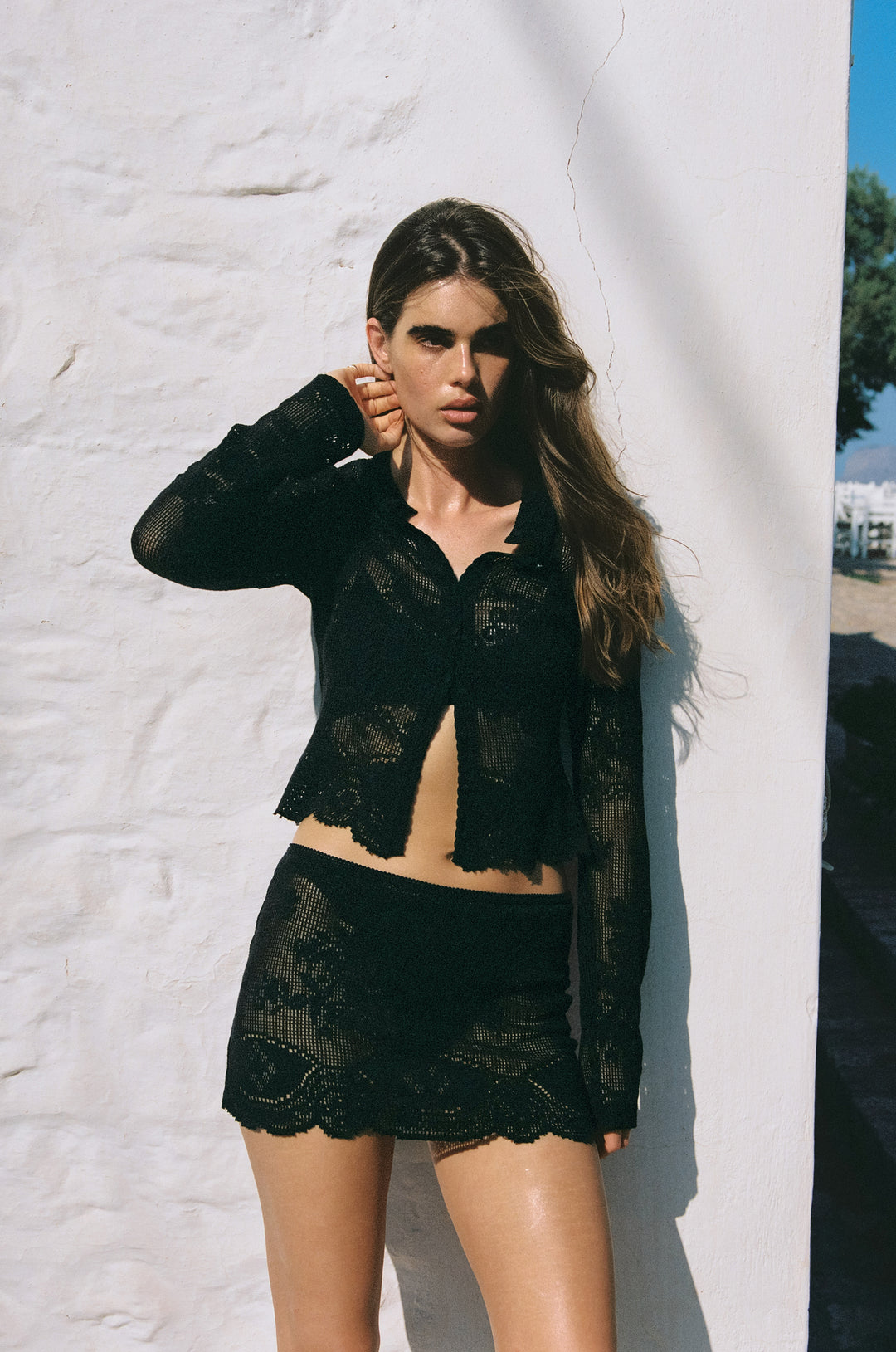 Belinda Skirt | Black Lace alternate product view