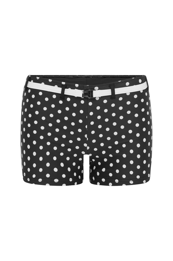 Blake Swim Shorts | Black / White Polka Dot