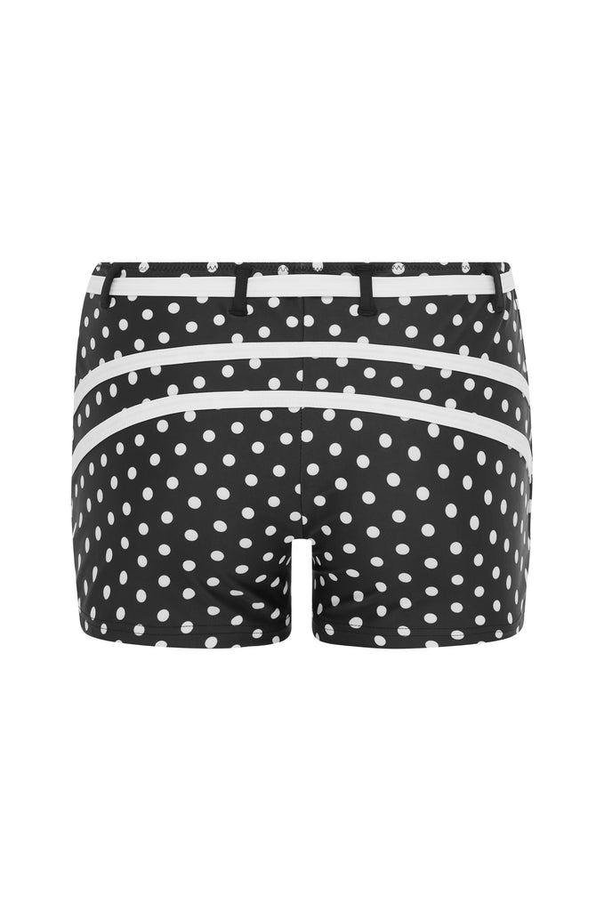 Blake Swim Shorts | Black / White Polka Dot