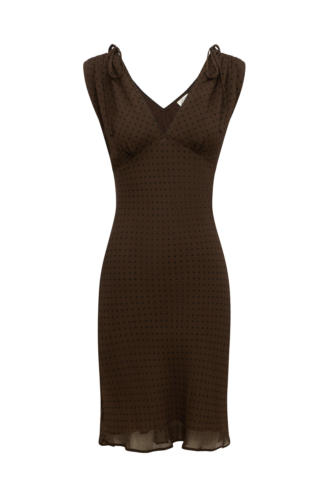 Clara Dress | Brown Polka Dot