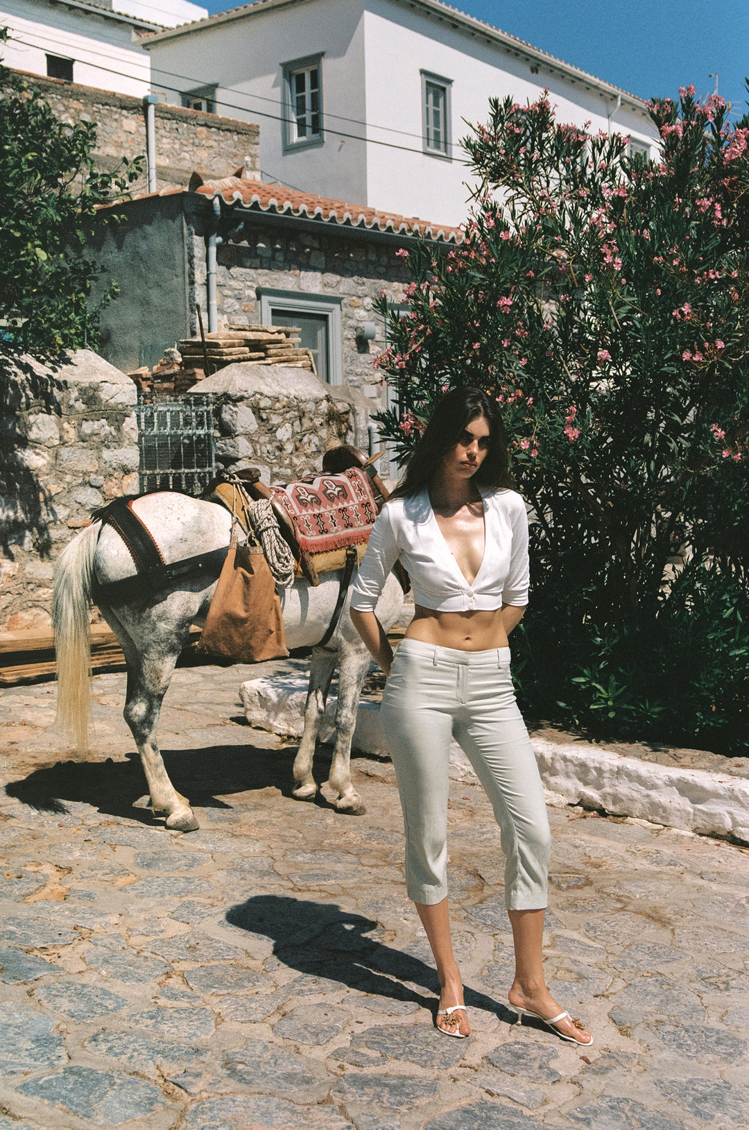Davis Capri Pants | Dusty Sage front view