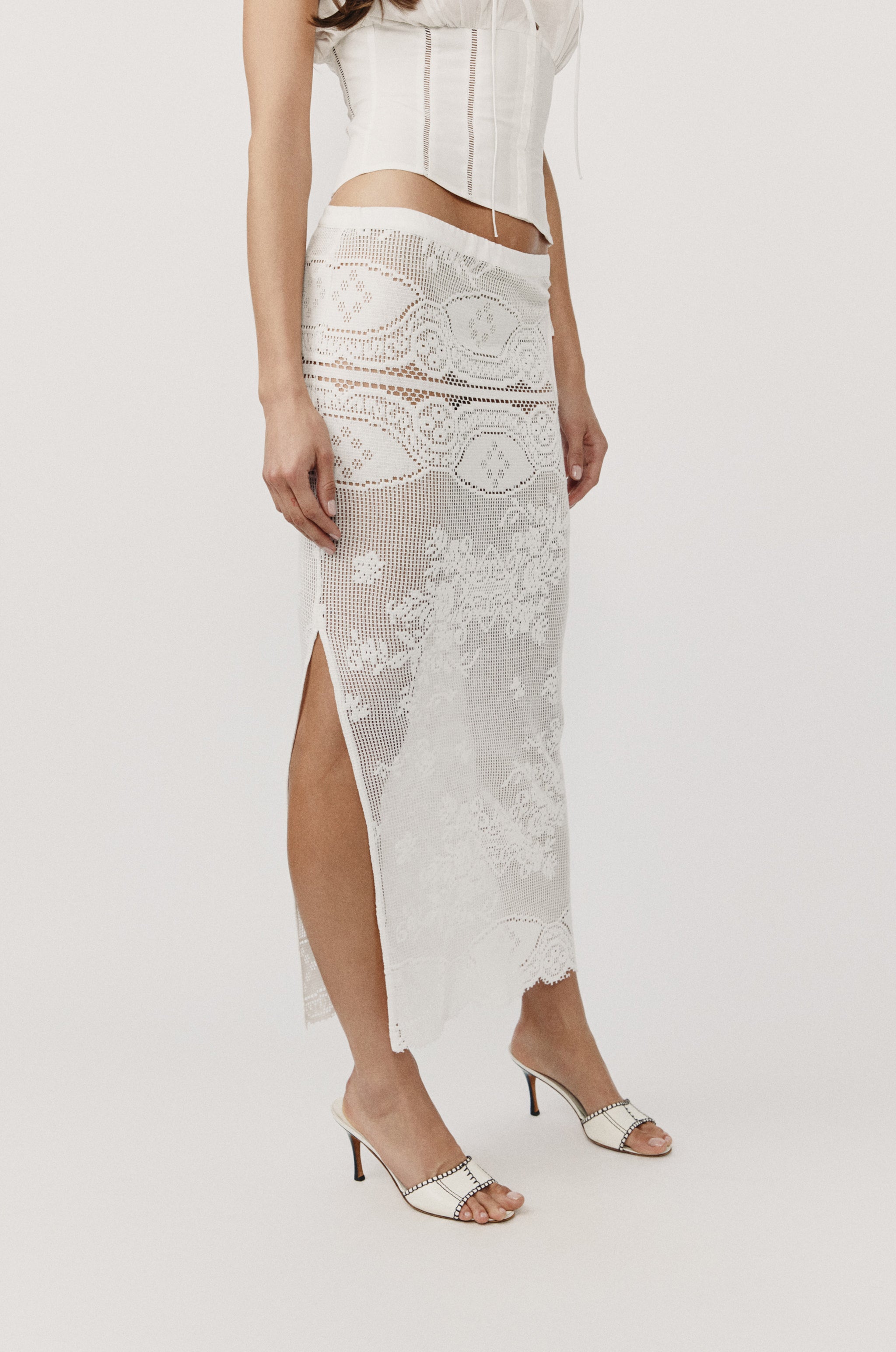 Florence Midi Skirt | White