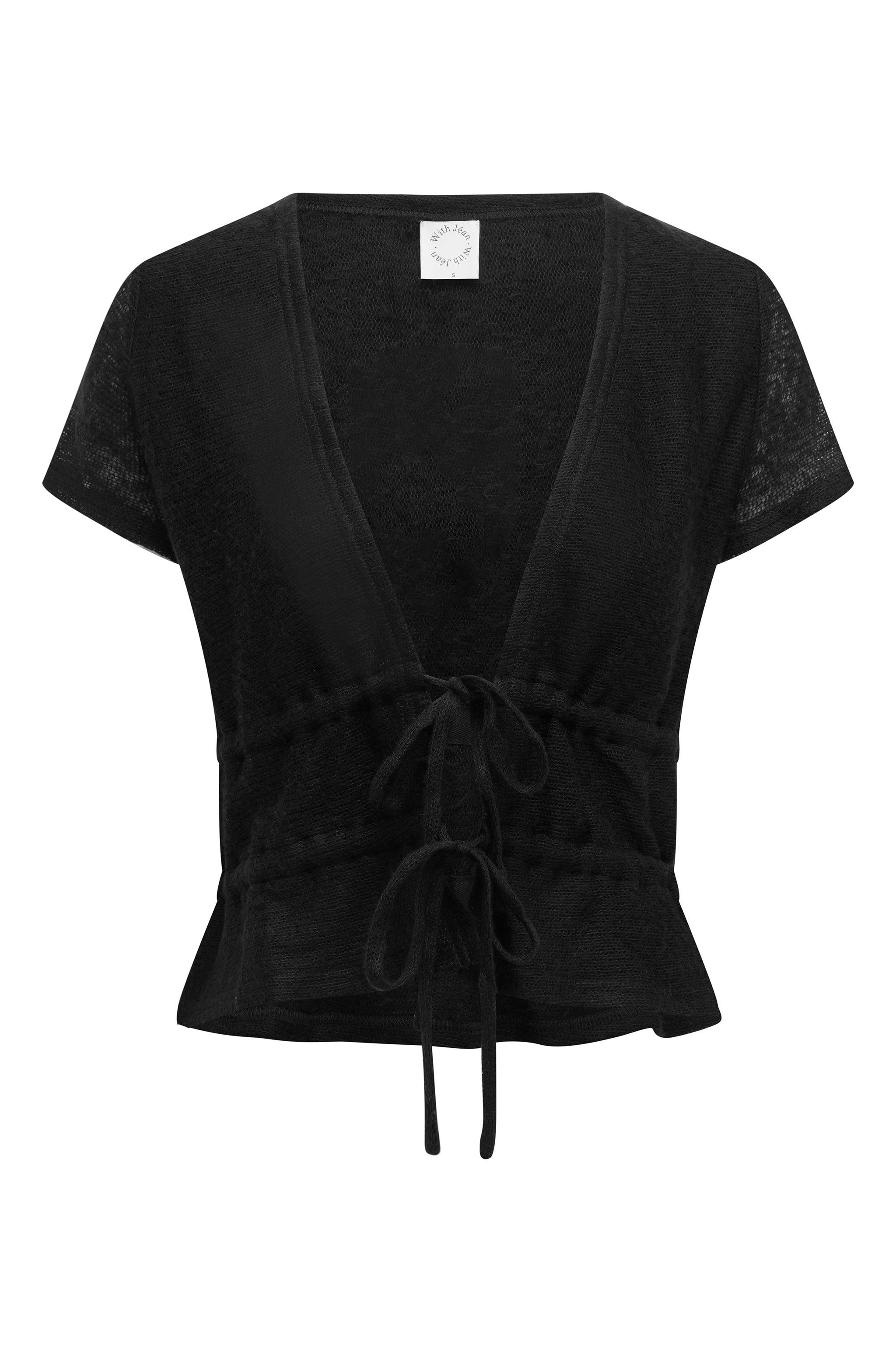 frangant tops 黒 ALLSAINTS Juliette Pintuck Ruffle Top Womens 00 Black Square Neck