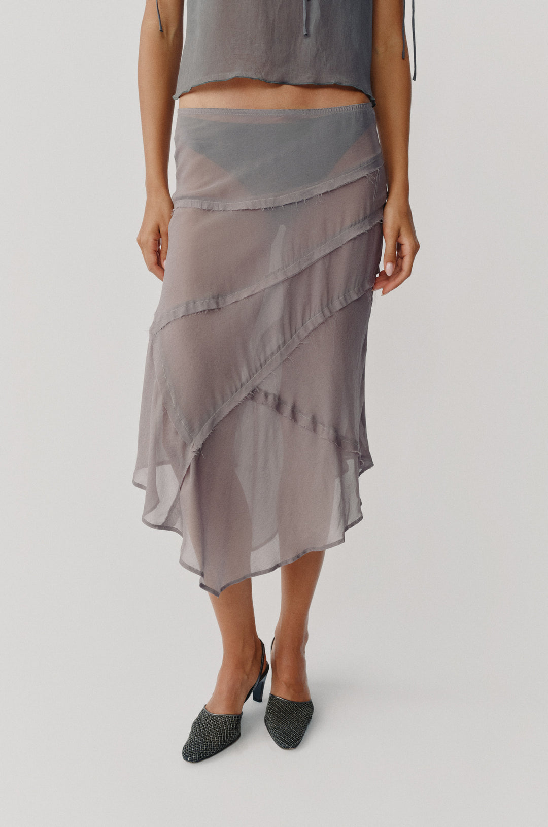 Gia Skirt | Dusty Slate alternate product view