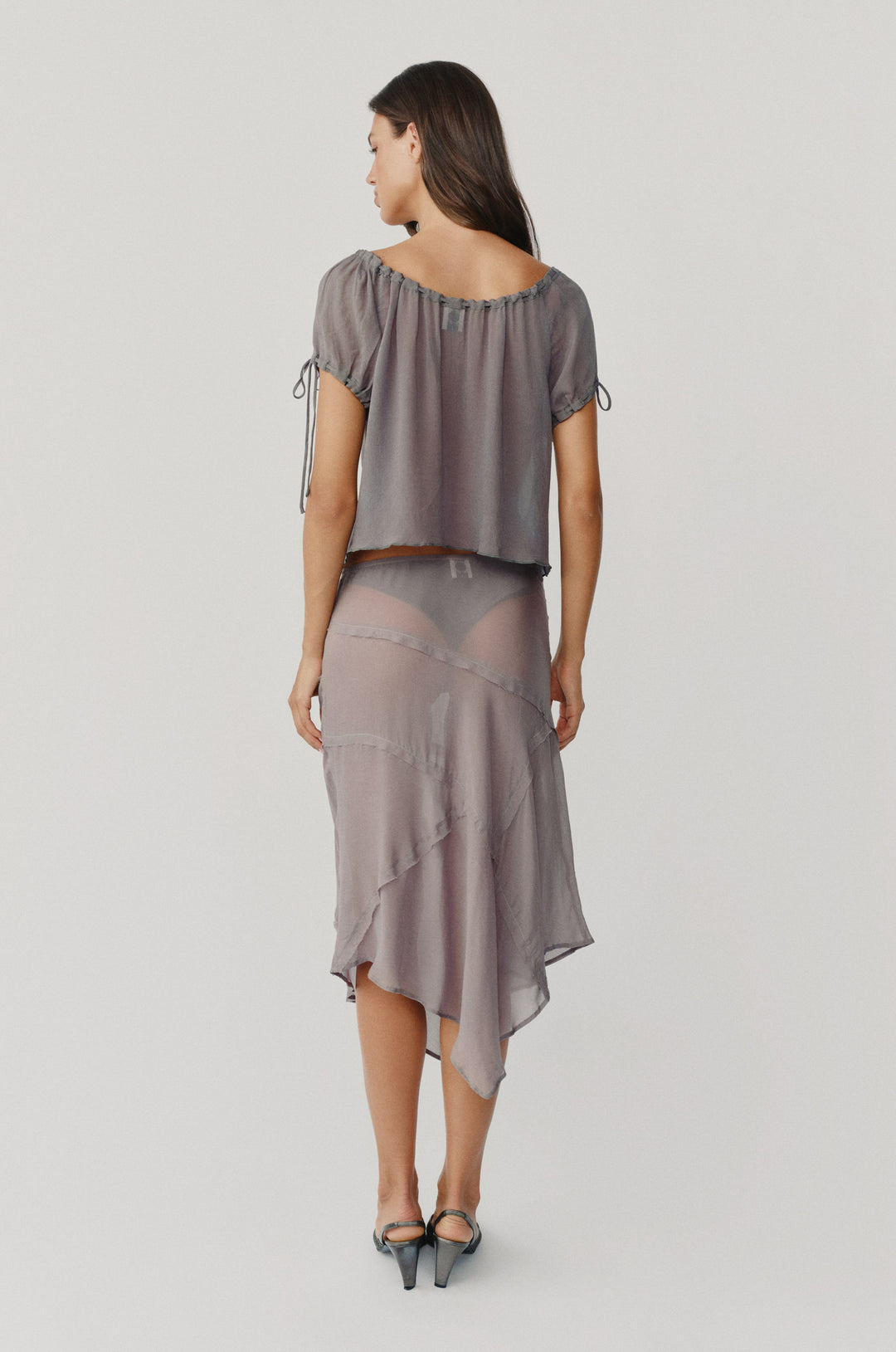 Gia Skirt | Dusty Slate alternate product view
