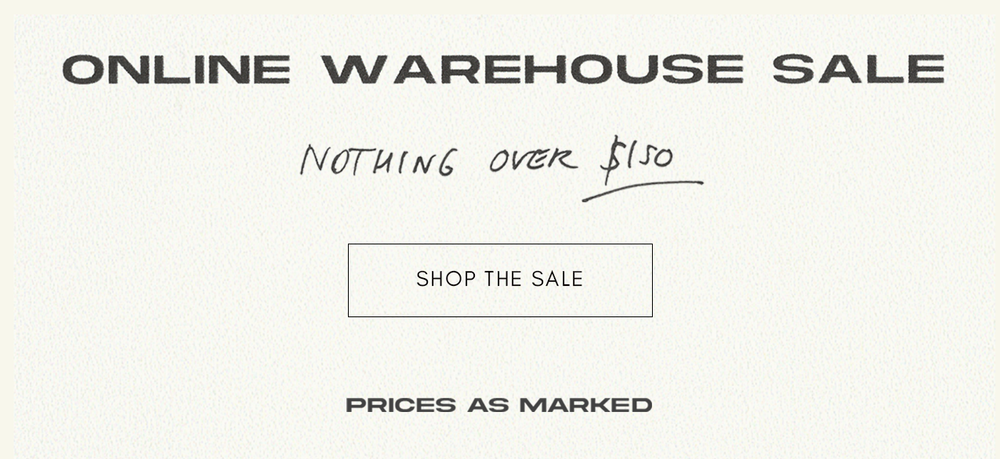 ONLINE WAREHOUSE SALE