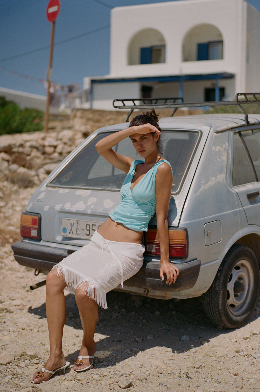 Jane Top | Aqua alternate product view