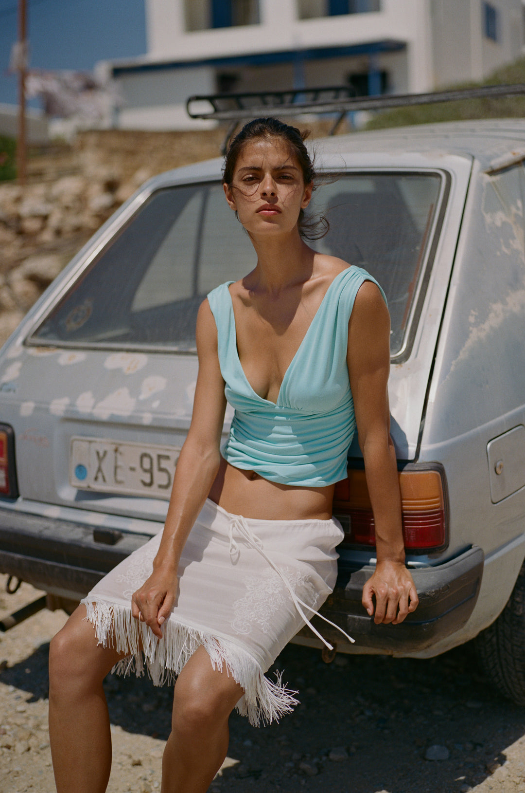 Jane Top | Aqua alternate product view