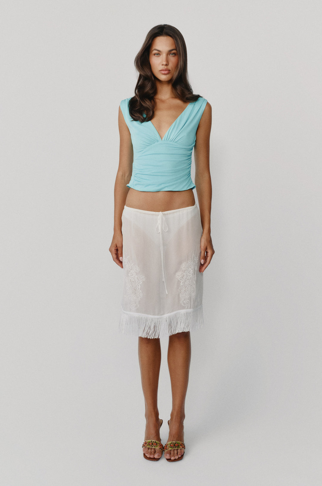 Jane Top | Aqua alternate product view