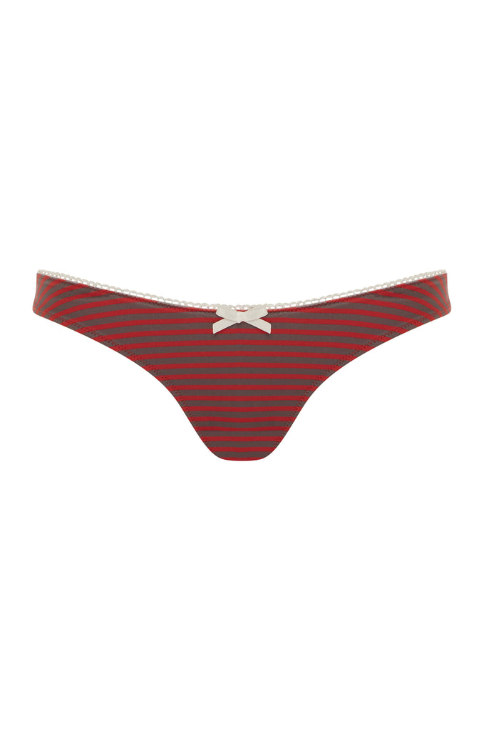 Jeanie Bikini Bottom | Red Stripe