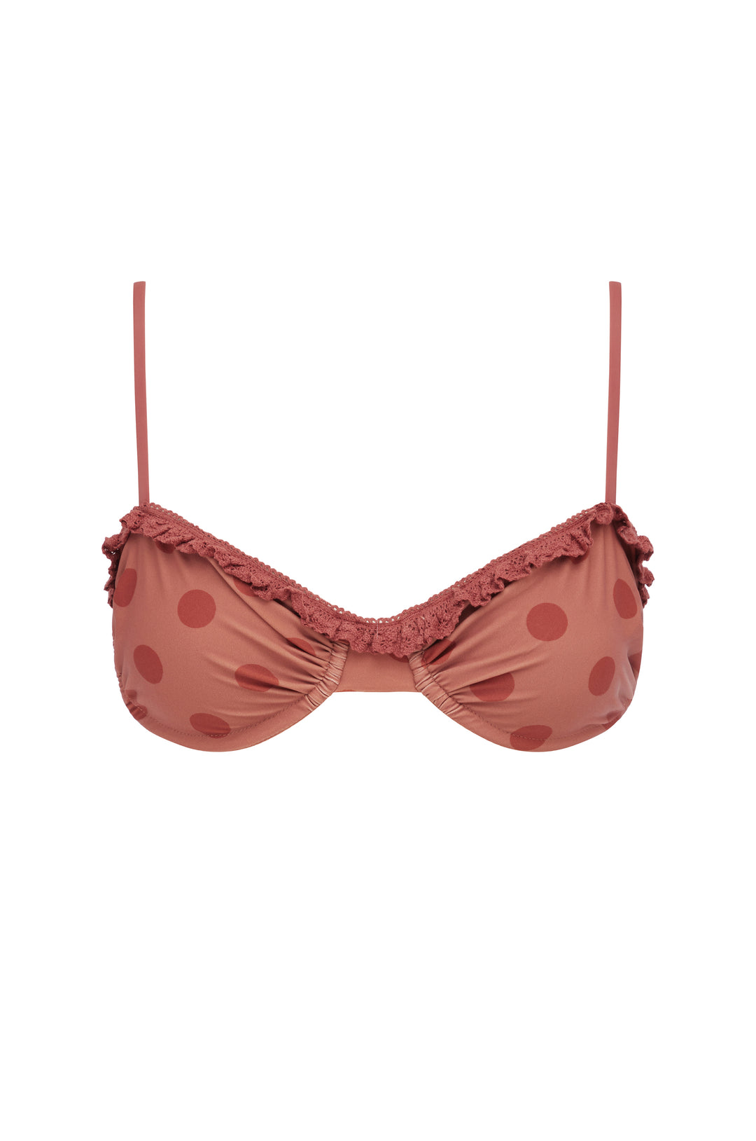 Jeanie Bikini Top | Red Big Dot