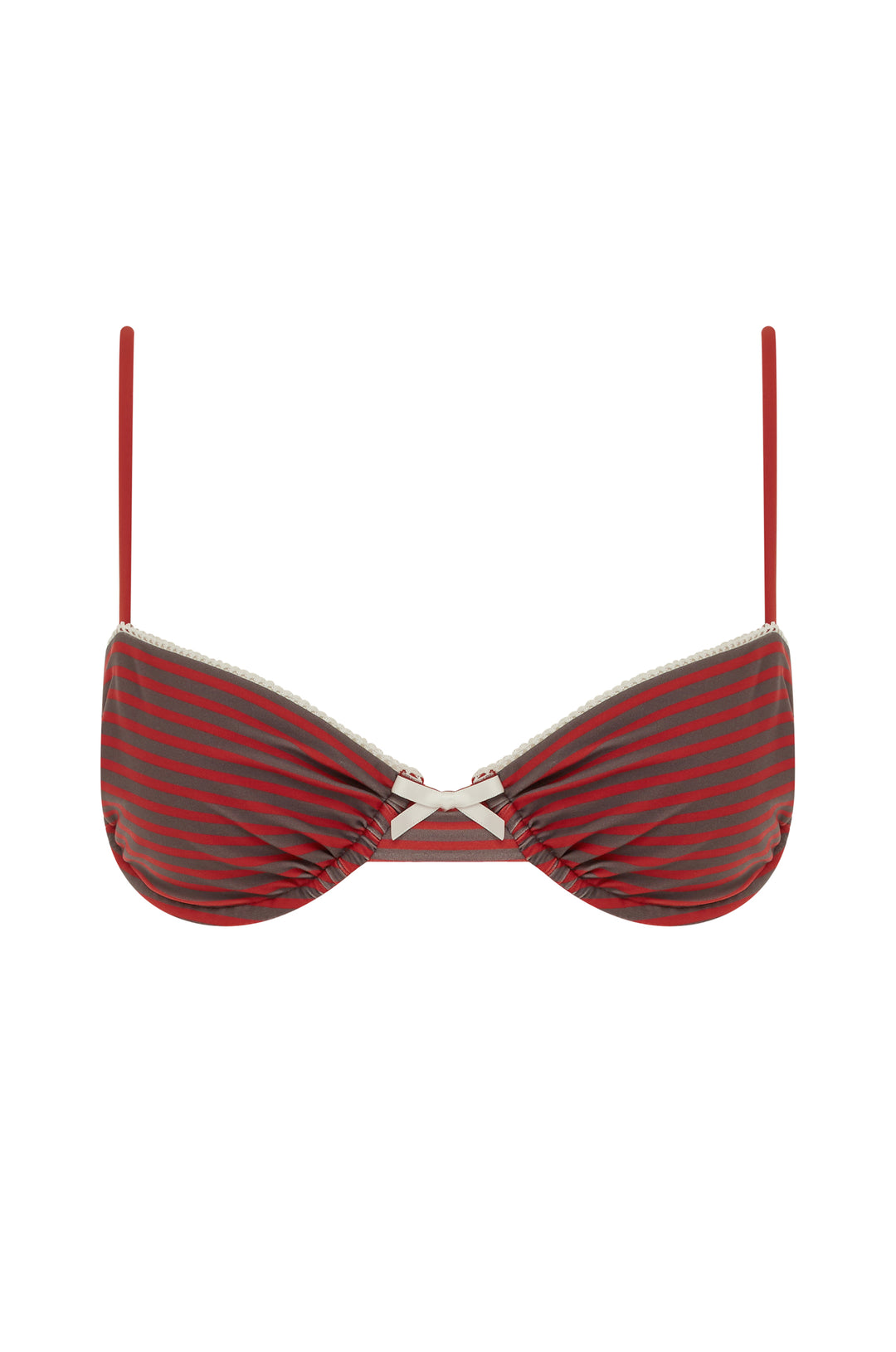 Jeanie Bikini Top | Red Stripe