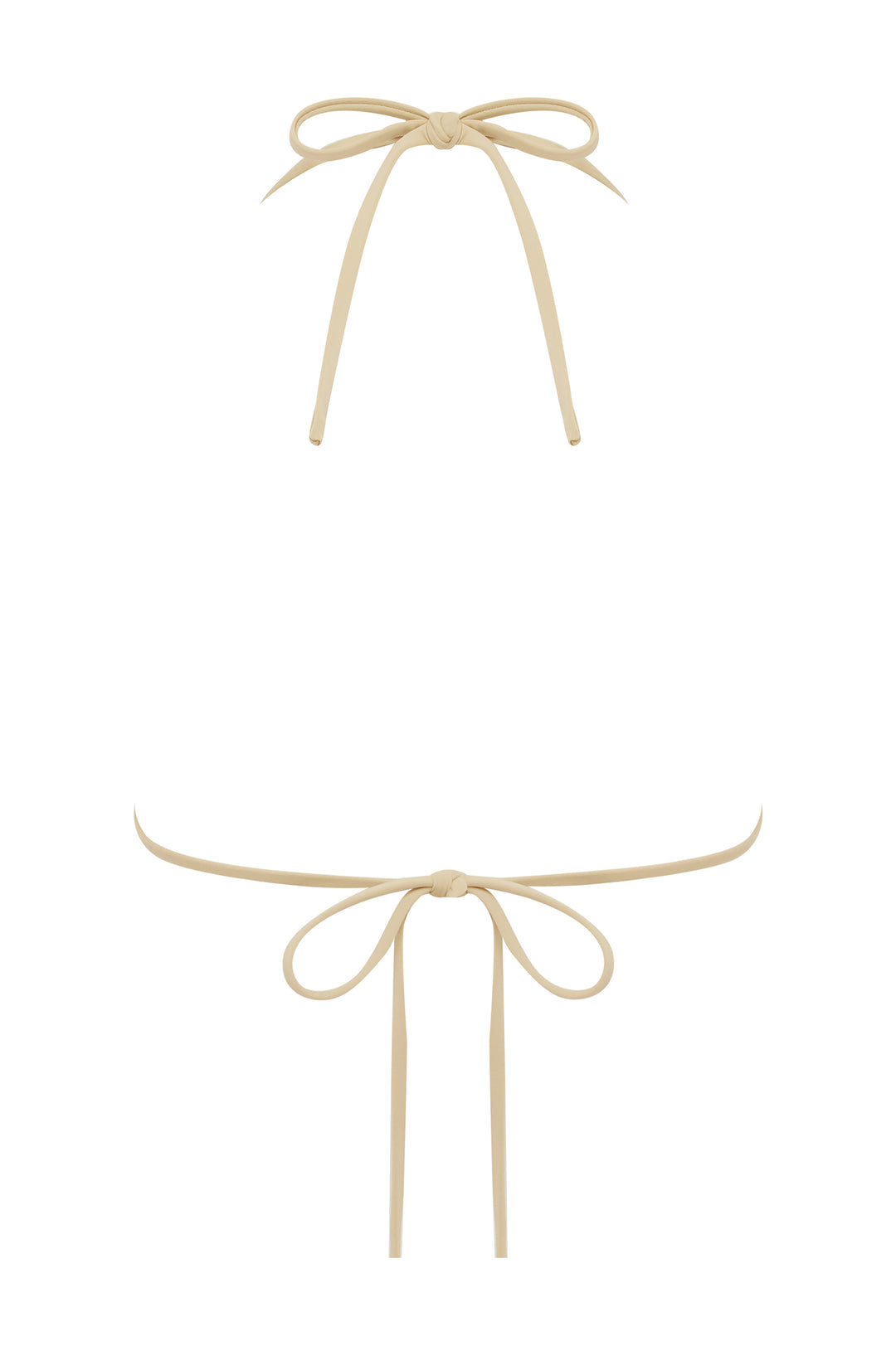 Juni Bikini Top | Beige Big Dot