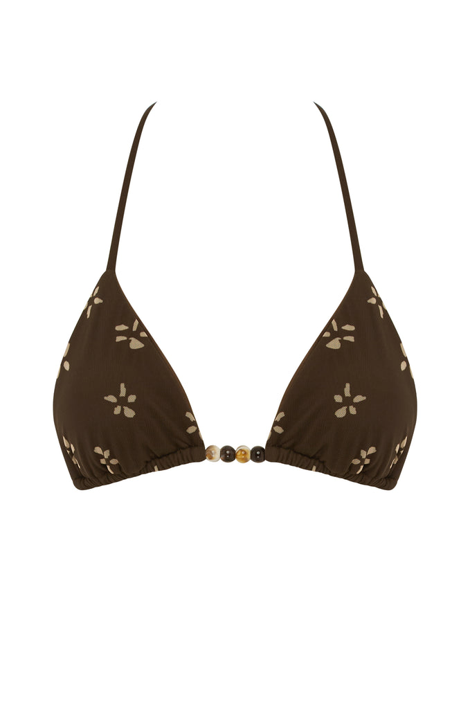 Juni Bikini Top | Brown Bloom