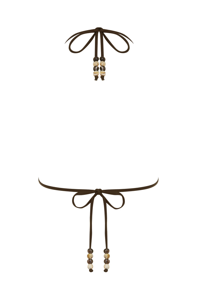 Juni Bikini Top | Brown Bloom