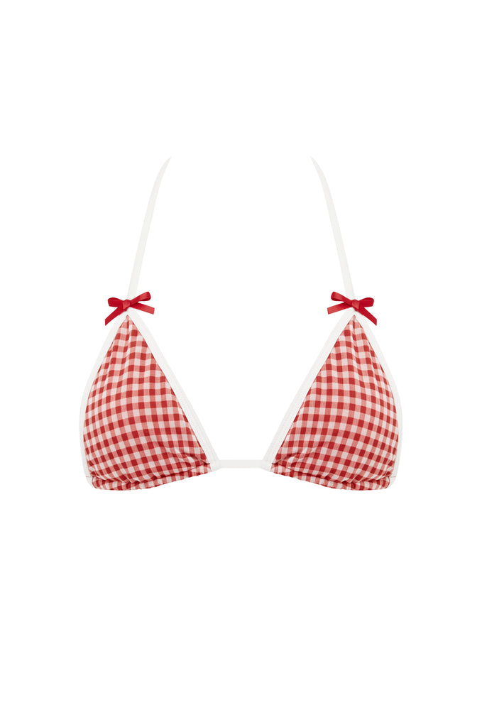 Juni Bikini Top | Red Gingham