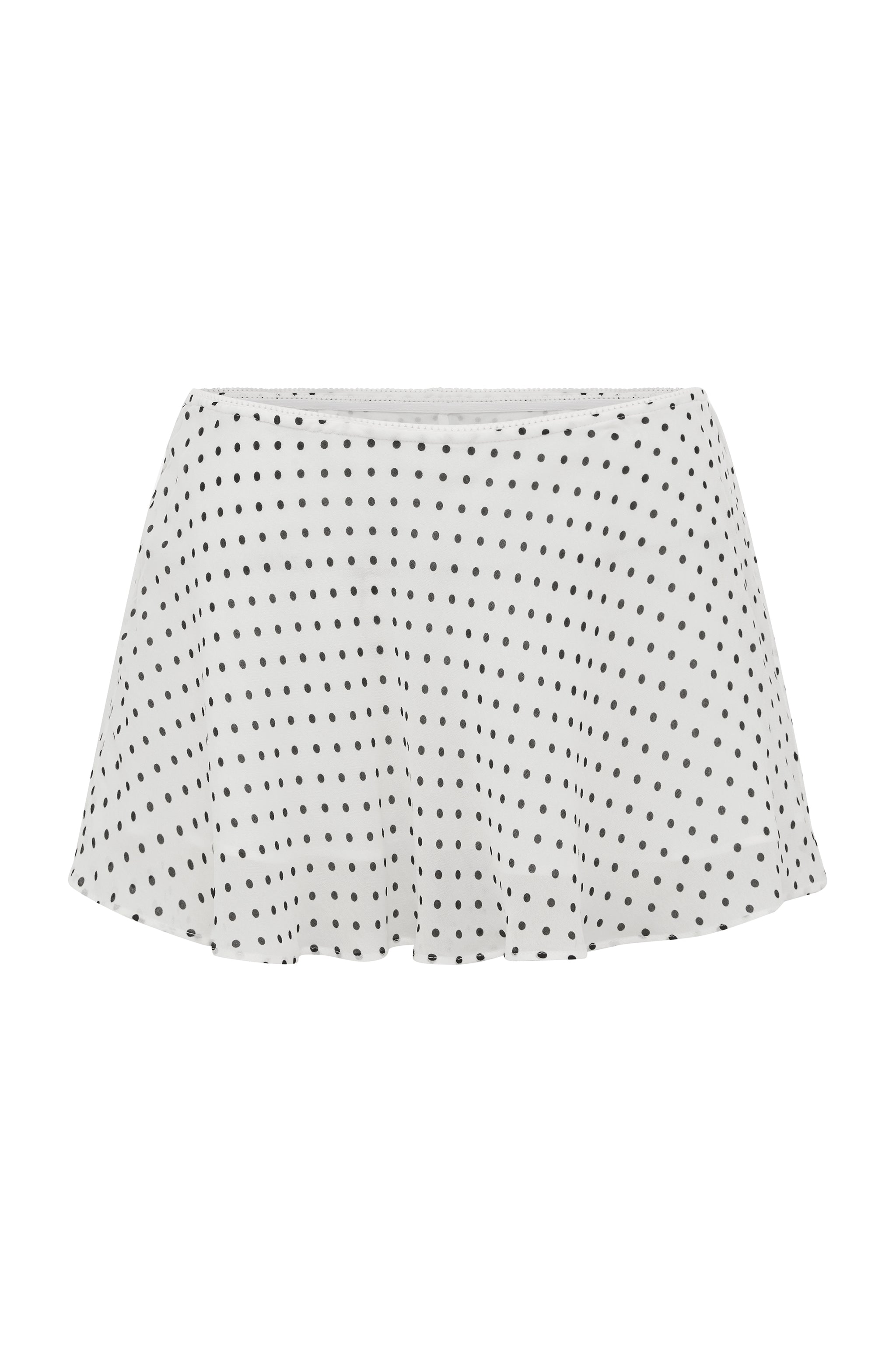 Kiki Skirt | White Polka Dot