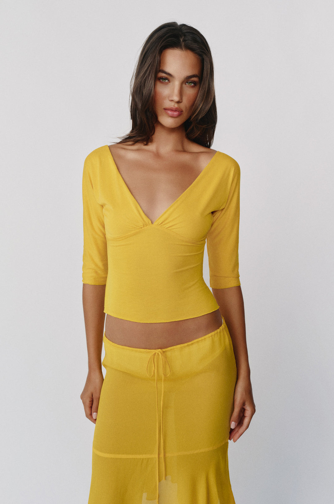 Lana Top | Golden Yellow alternate product view