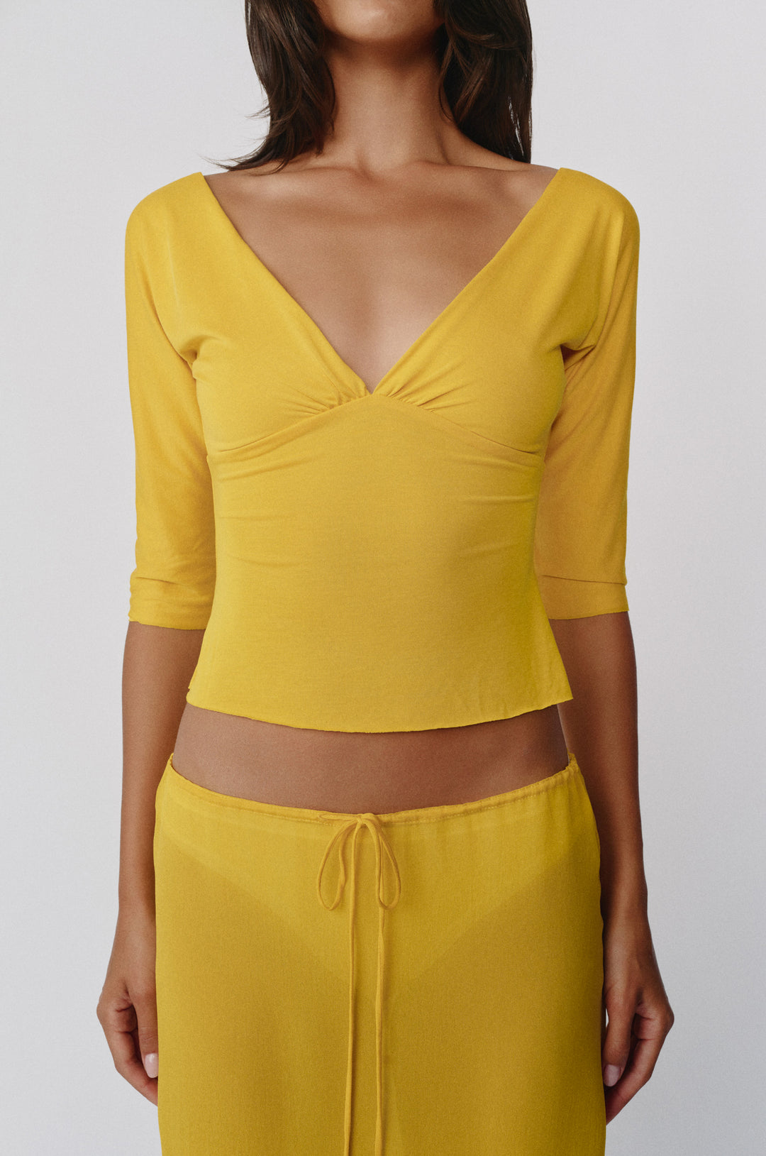 Lana Top | Golden Yellow alternate product view