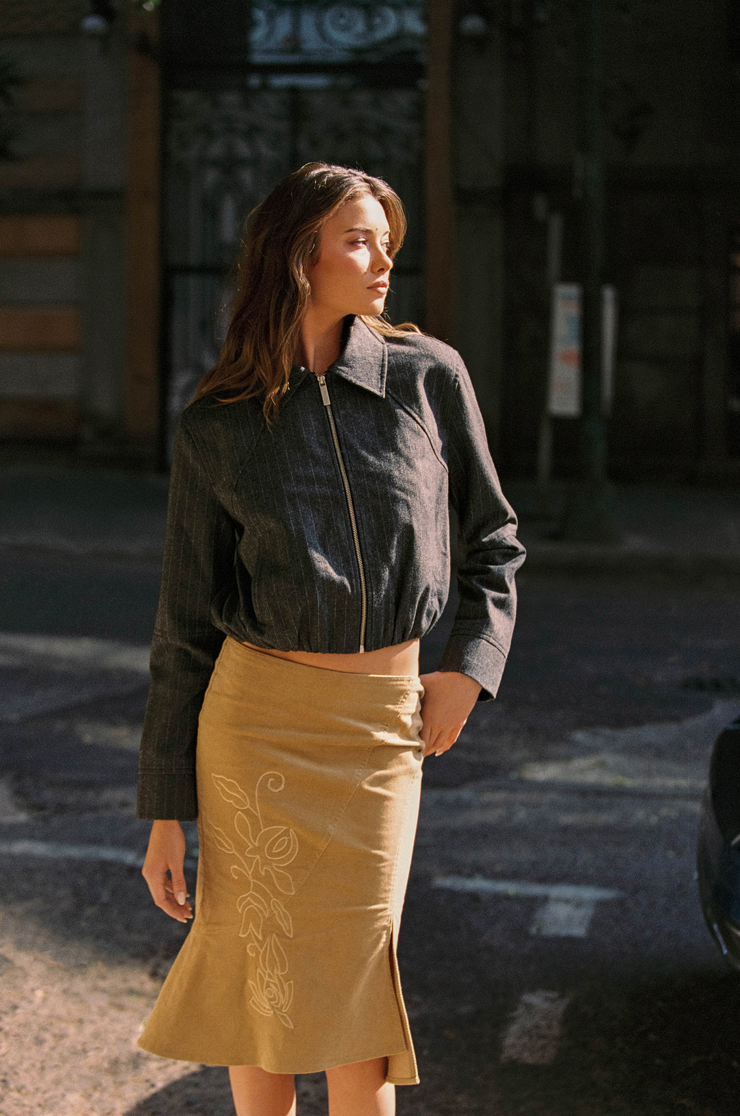 Logan Jacket | Pinstripe