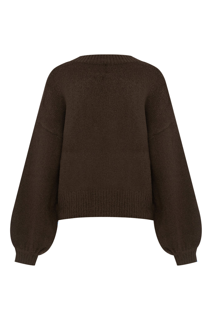 Lucky Days Sweater | Brown/Cream