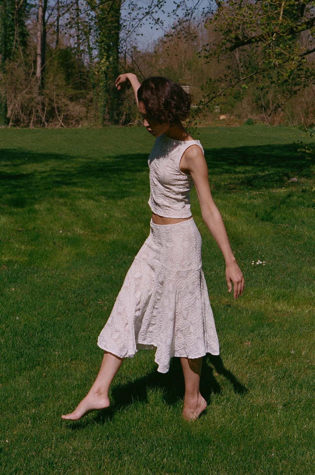 Maeve Midi Skirt | White