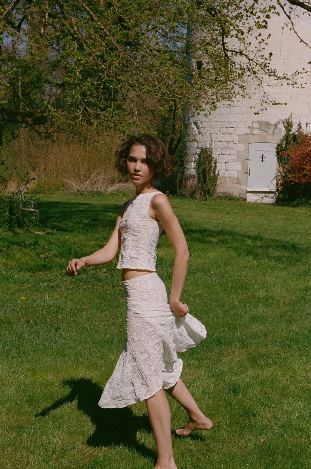 Maeve Midi Skirt | White